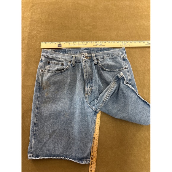Wrangler Relaxed Fit Men's Denim Shorts Size 36 Blue Casual Cotton #585 - Picture 3 of 5